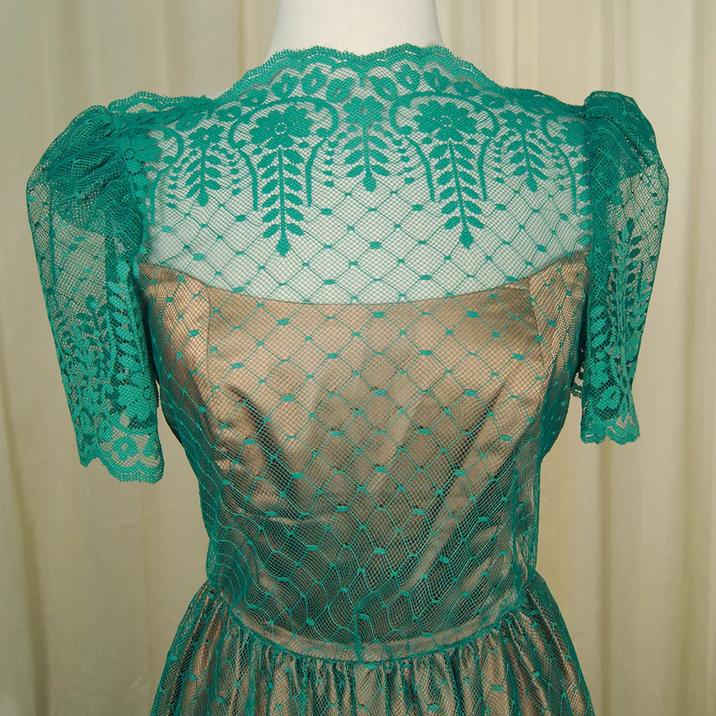 80s does 1950s Illusion Dress