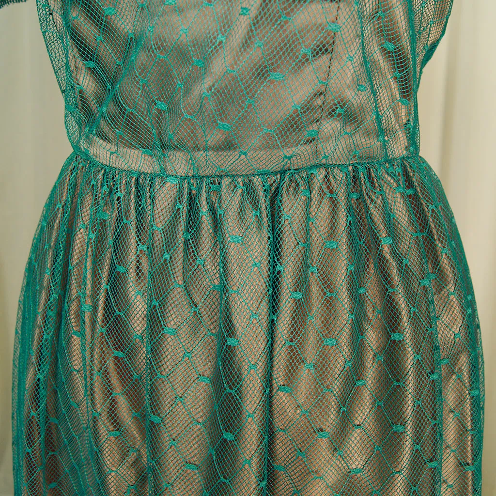 80s does 1950s Illusion Dress