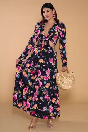 Abby Floral Print Skirt Set