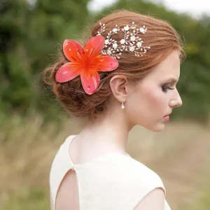 Acrylic Flower Hair Claw Clip Hairpin Women Girls Summer Gradient Shark Hair Clip Barrettes Ponytail Hair Accessories