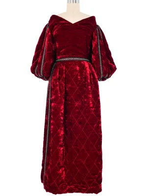 Adolfo Tudor Inspired Velvet Ensemble