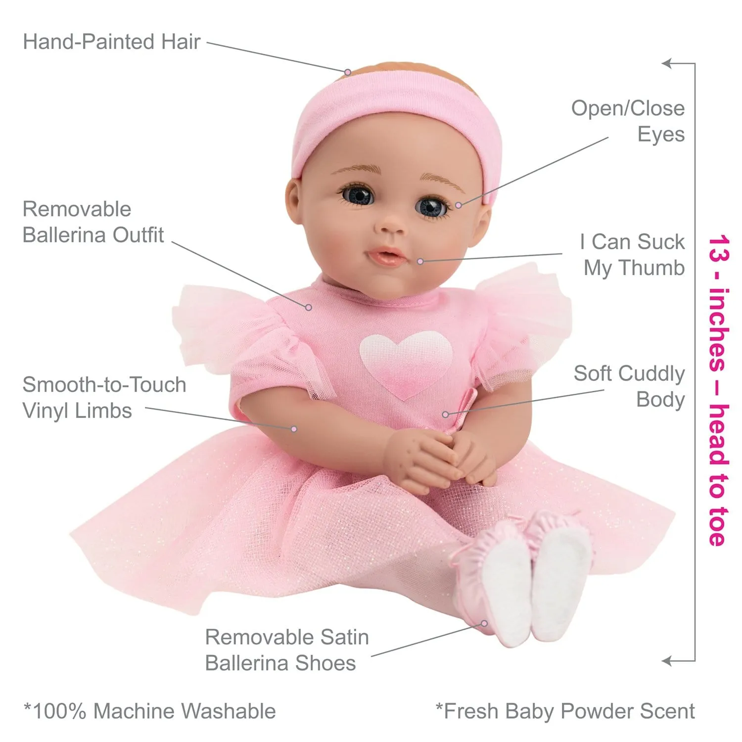 Adora Ballerina Baby Doll Set - Aurora