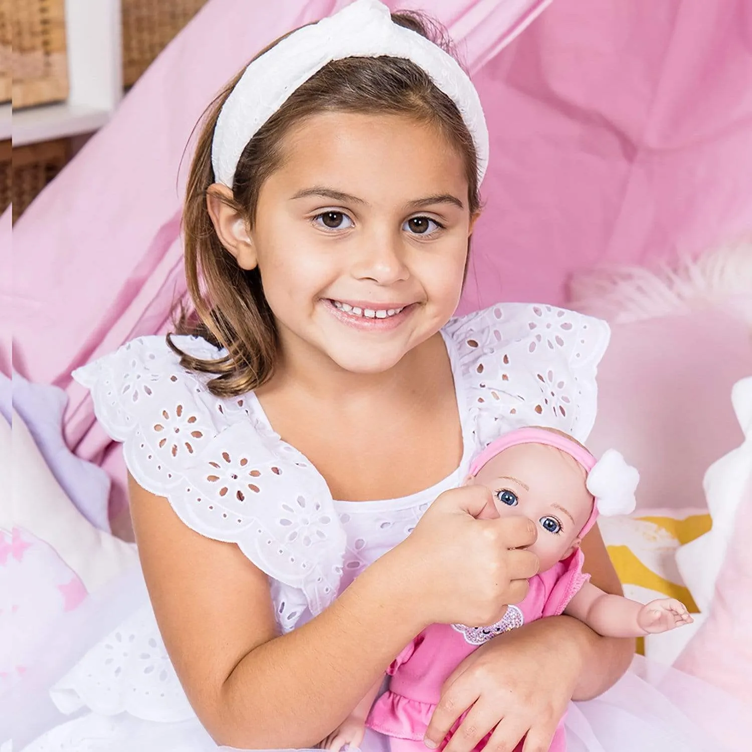 Adora NurtureTime Interactive Baby Doll, Clothes, & Accessories Set - Soft Pink