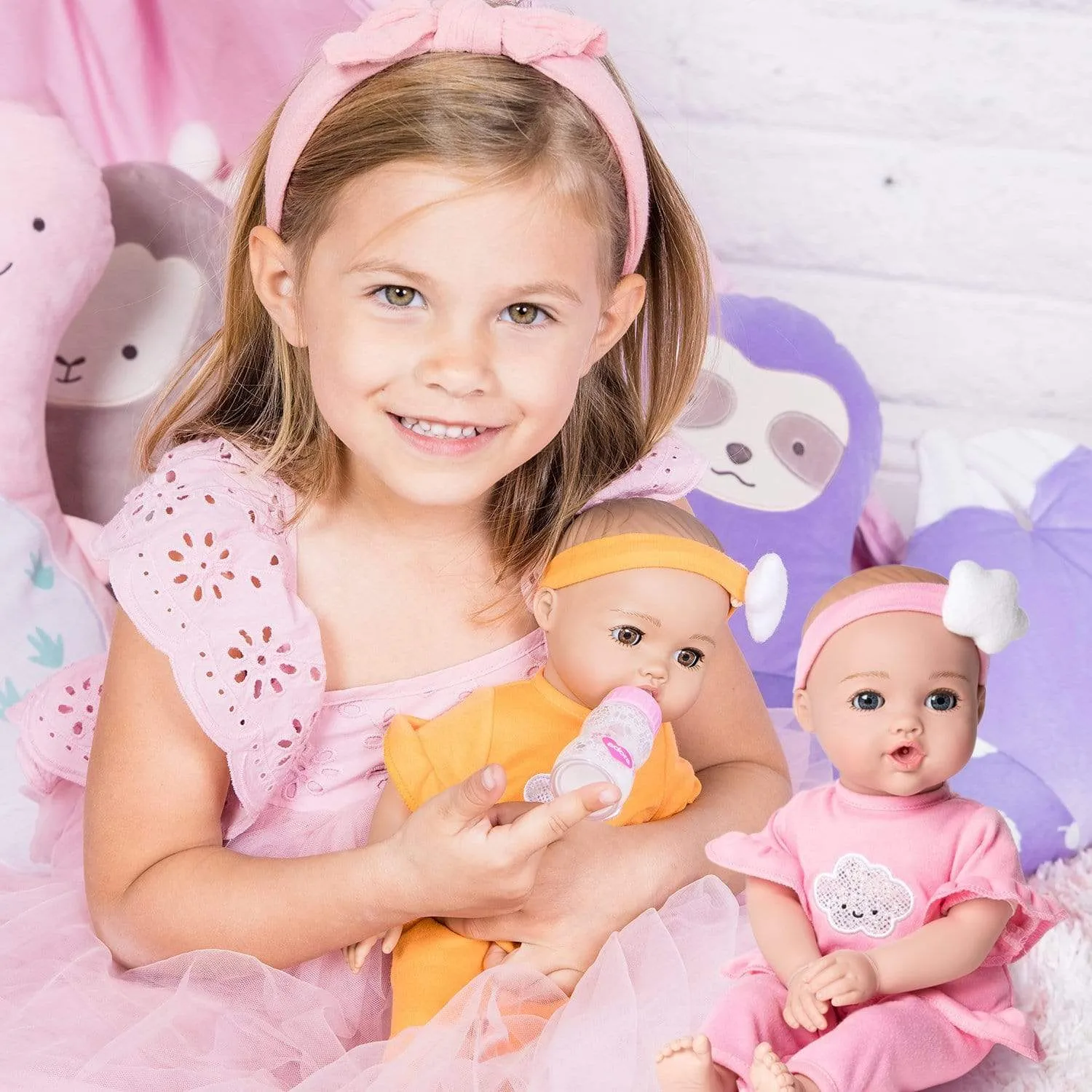 Adora NurtureTime Interactive Baby Doll, Clothes, & Accessories Set - Soft Pink
