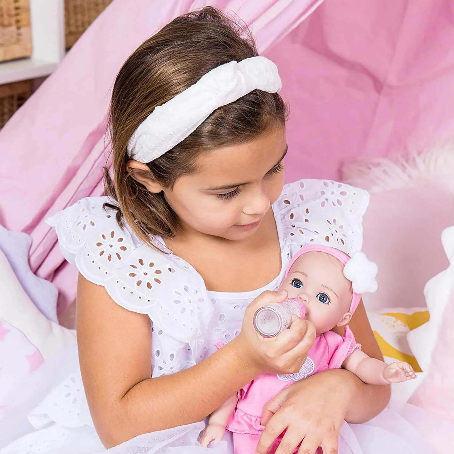Adora NurtureTime Interactive Baby Doll, Clothes, & Accessories Set - Soft Pink