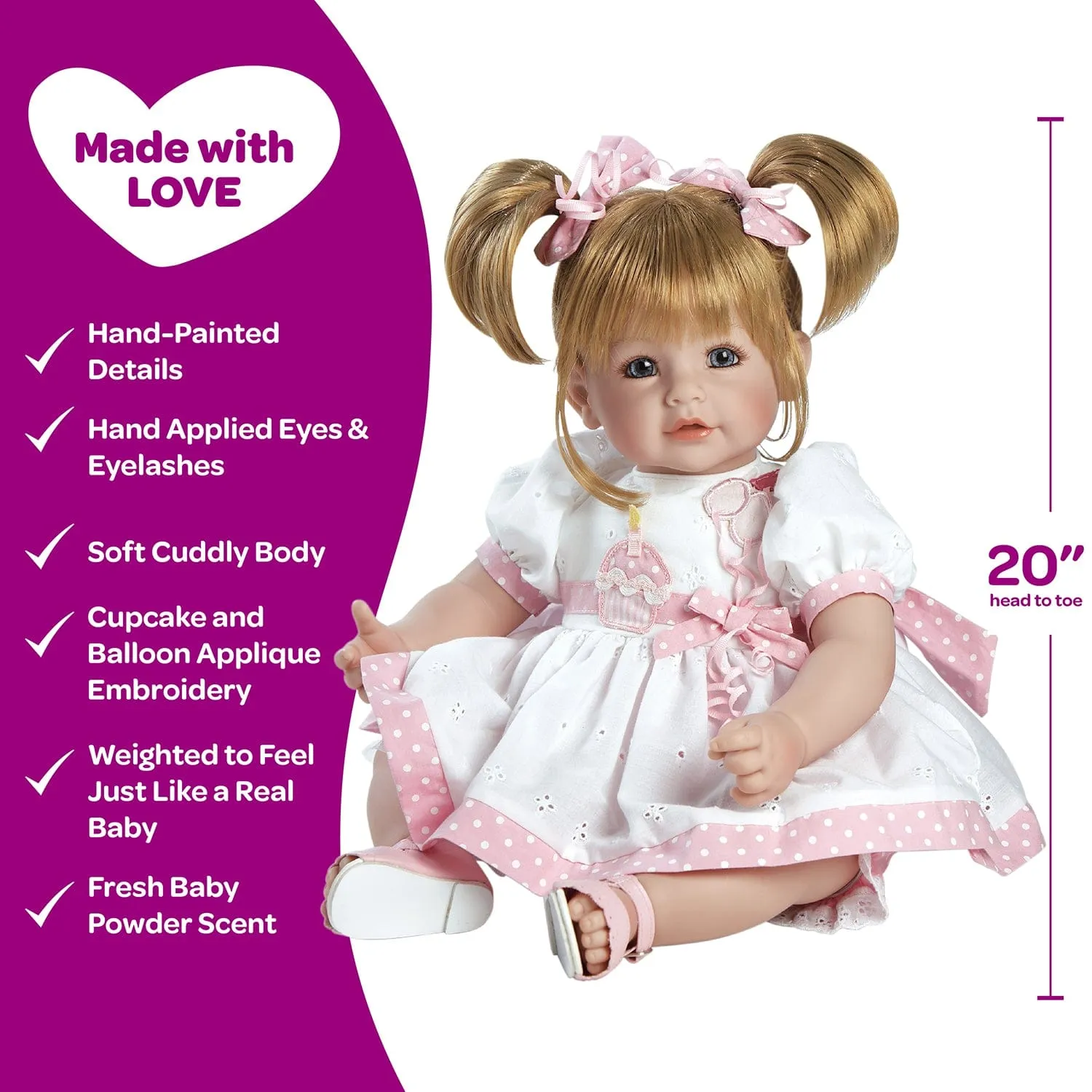 Adora Toddlertime Happy Birthday Baby Doll, Doll Clothes & Accessories Set