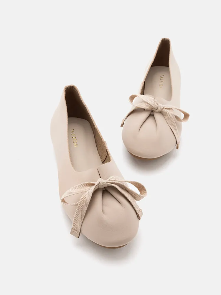 Adriana Tied Bow Flats
