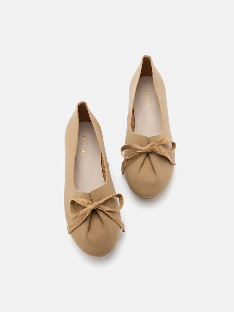 Adriana Tied Bow Flats