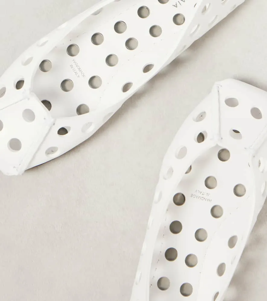 Alaia Perfo leather ballet flats