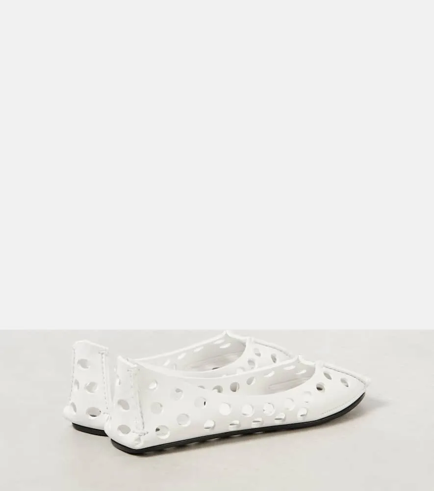 Alaia Perfo leather ballet flats