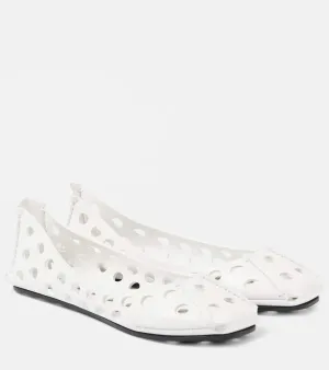 Alaia Perfo leather ballet flats