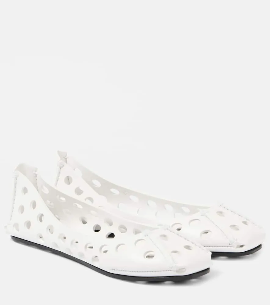 Alaia Perfo leather ballet flats