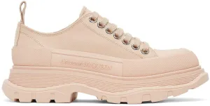 Alexander McQueen Pink Canvas Tread Slick Low Sneakers