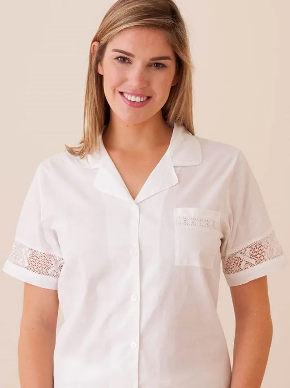 Alison White Cotton Pajamas