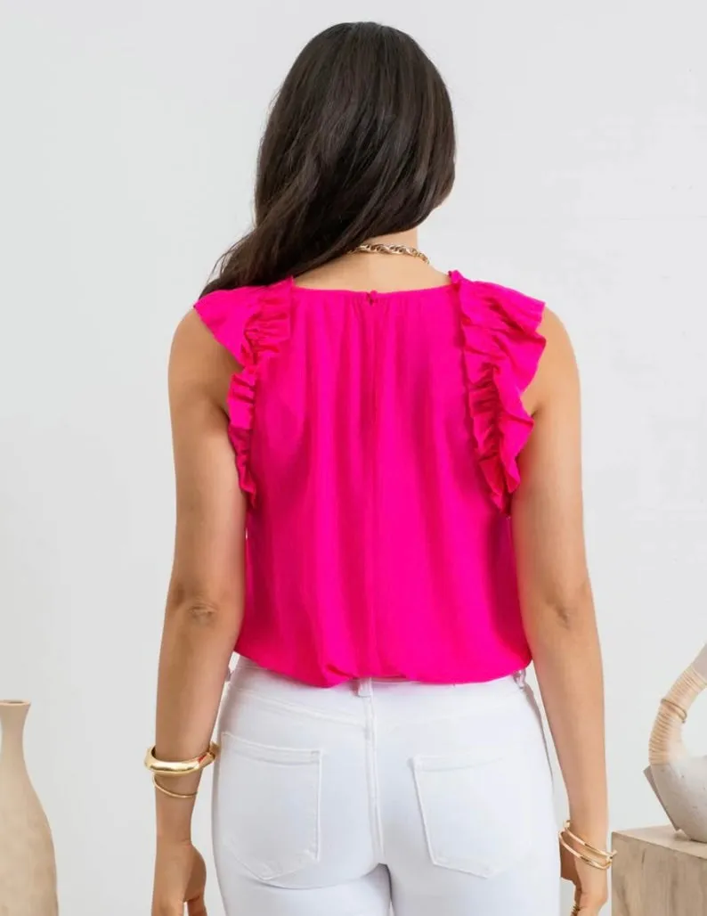 All the Ruffles Sleeveless Blouse
