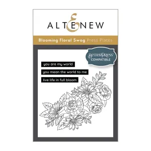 Altenew Blooming Floral Swag Press Plate Set