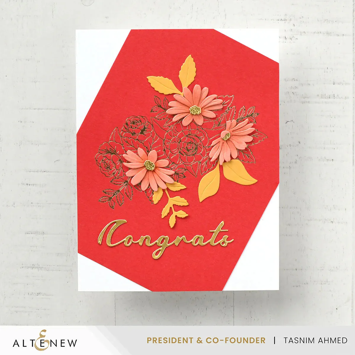 Altenew Blooming Floral Swag Press Plate Set