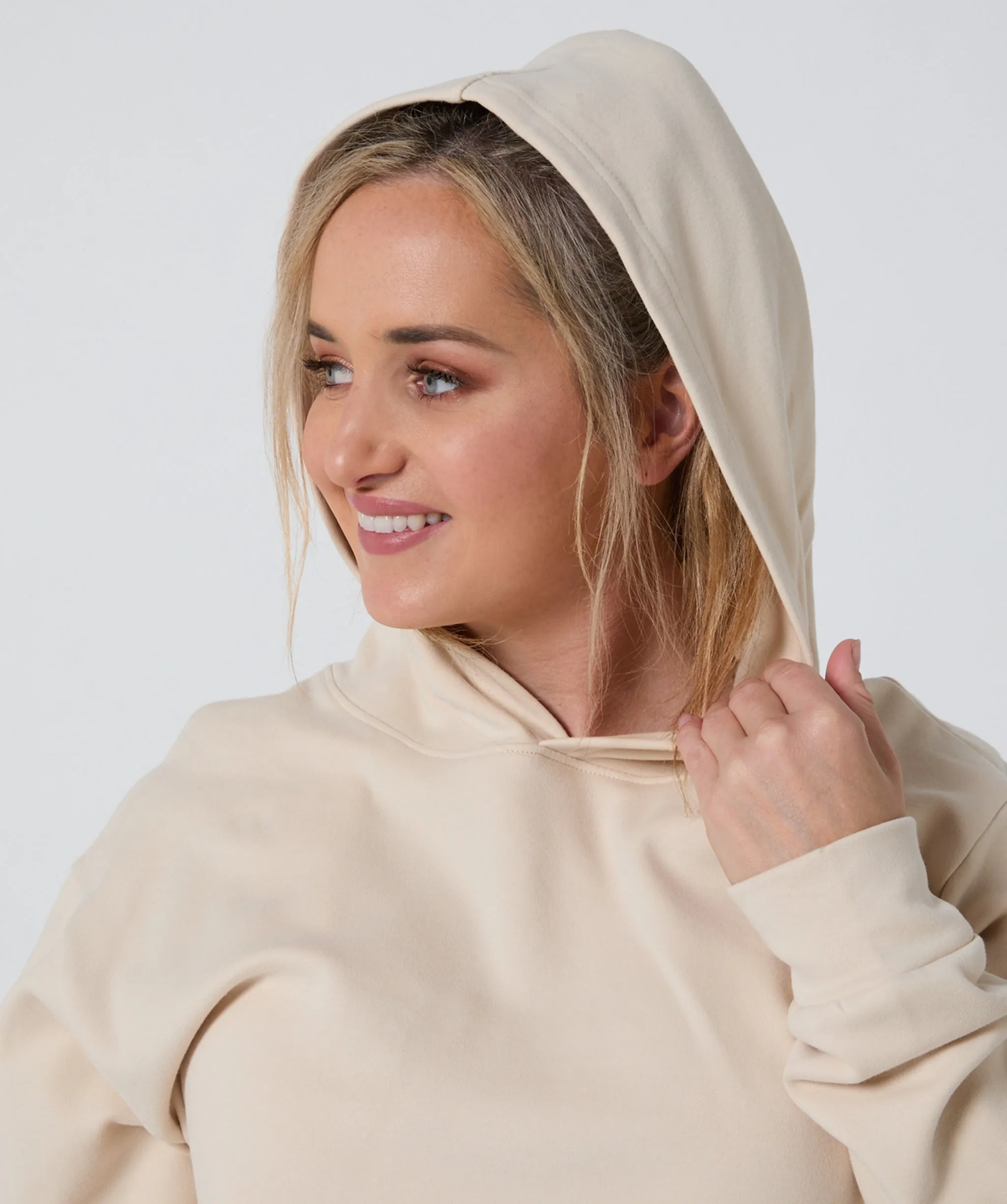 Ambition Crop Hoodie Bone