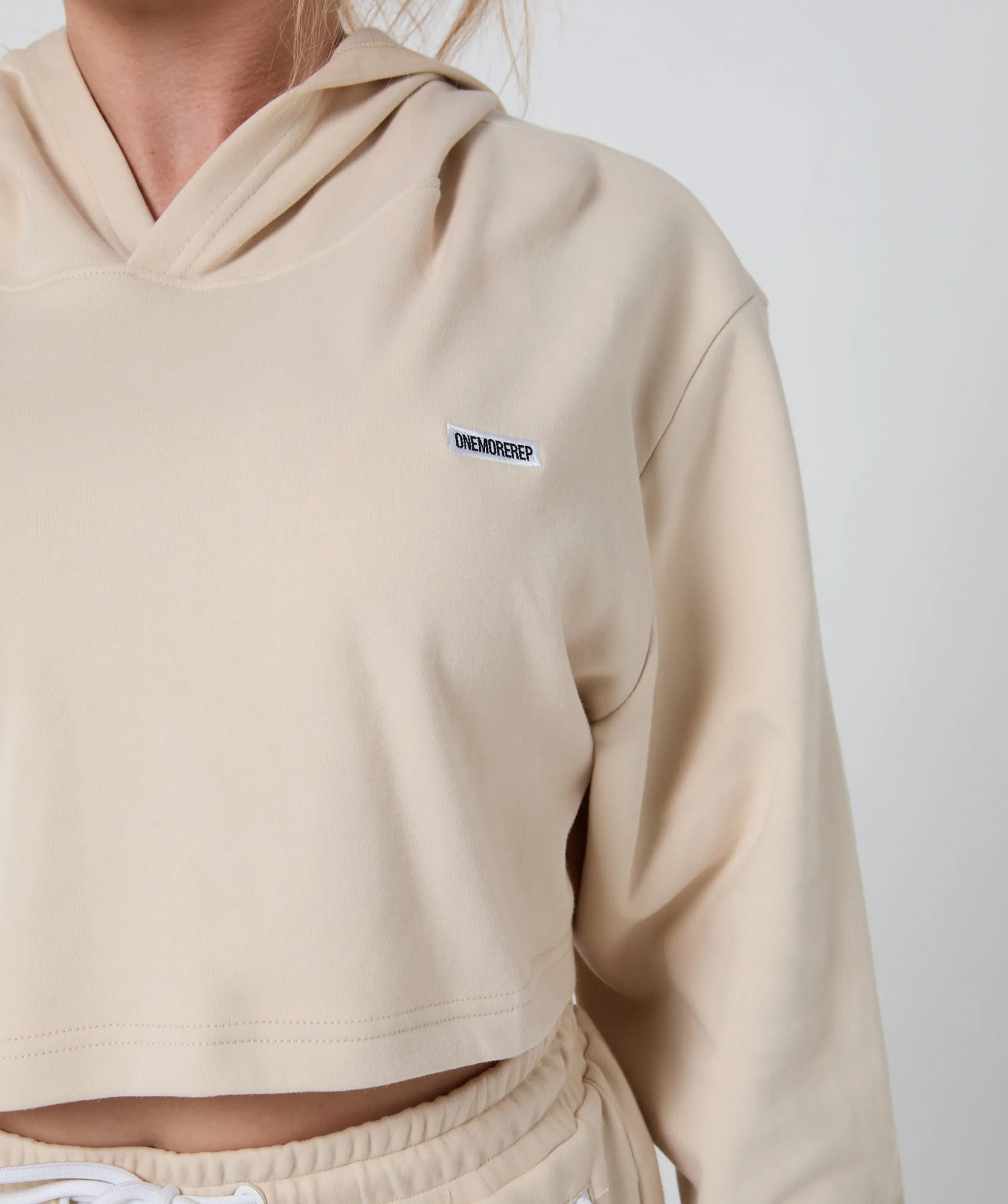 Ambition Crop Hoodie Bone