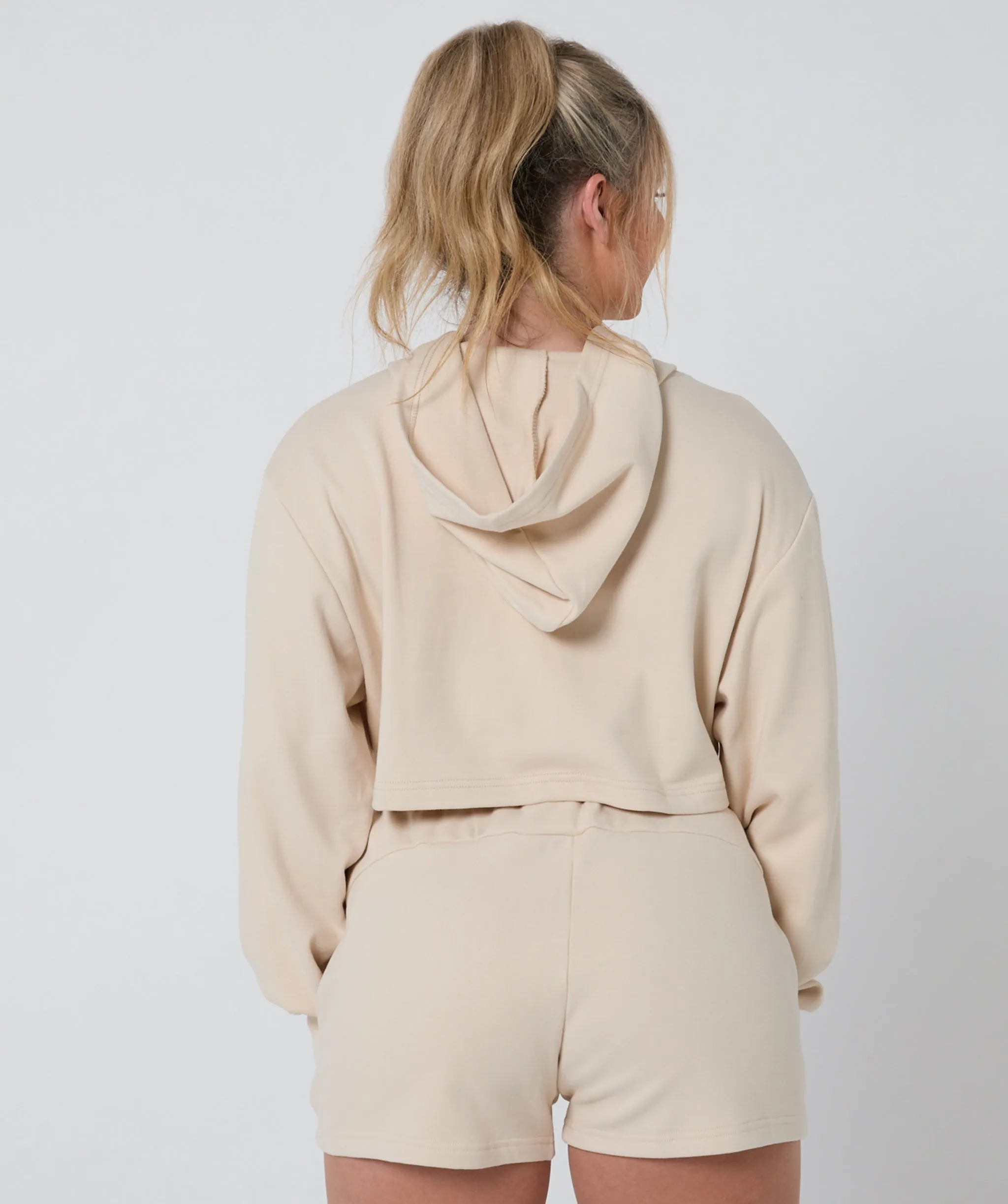 Ambition Crop Hoodie Bone