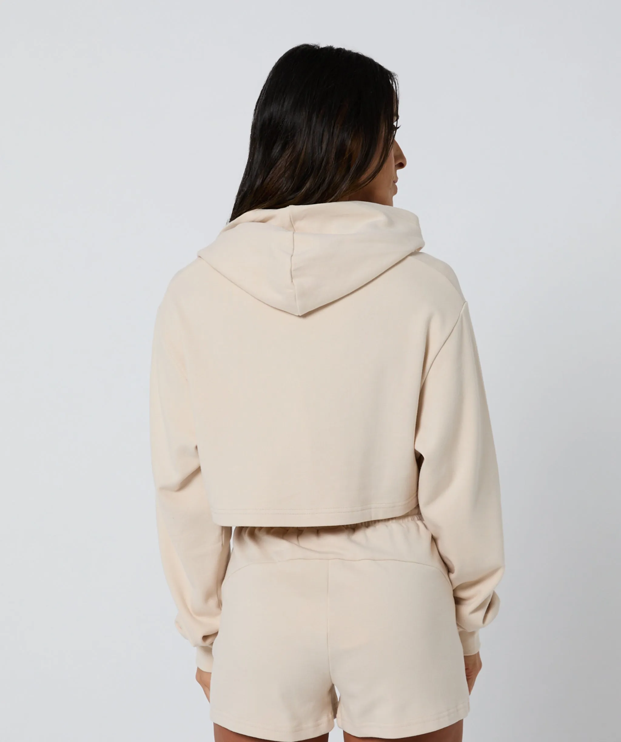 Ambition Crop Hoodie Bone