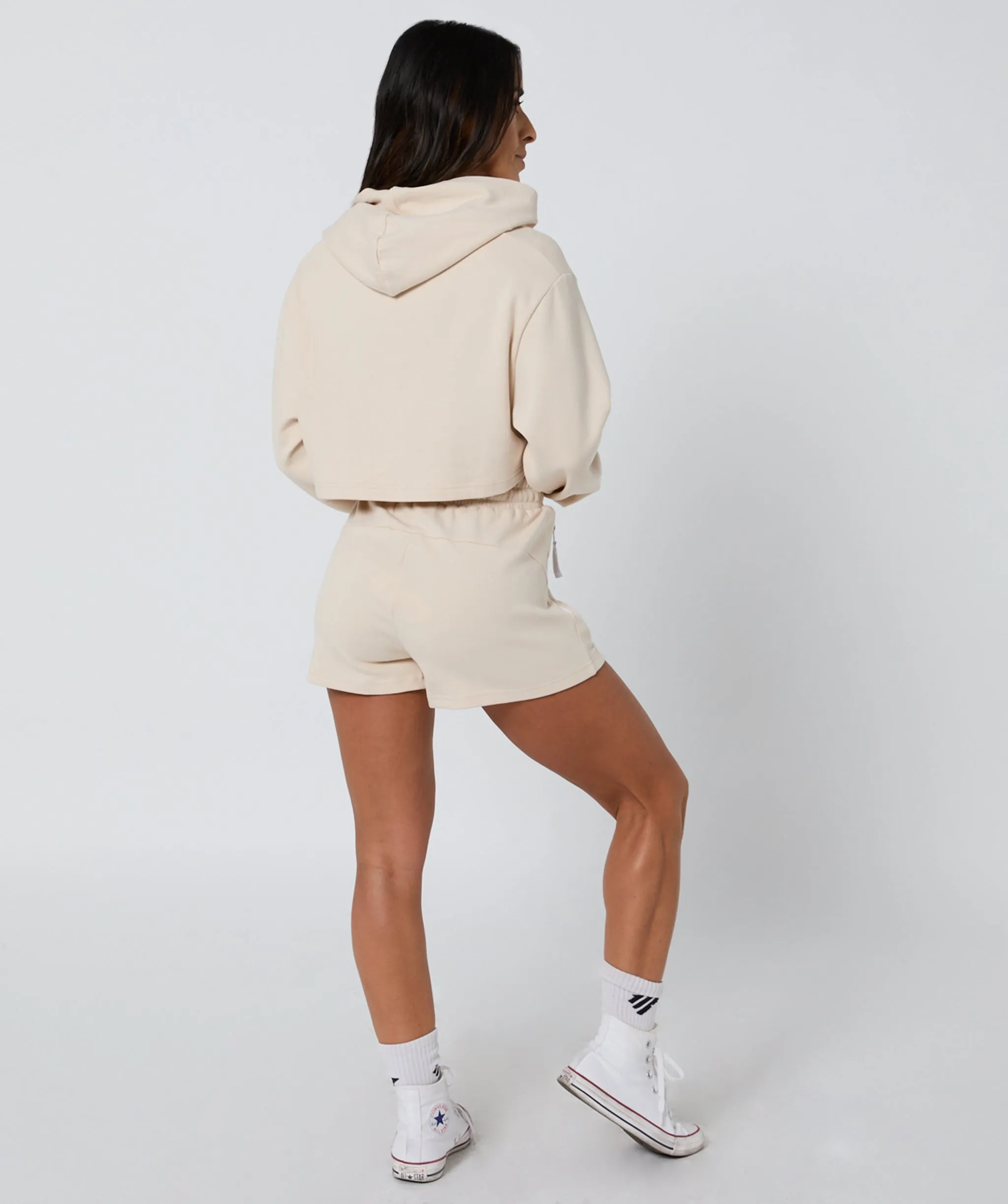 Ambition Crop Hoodie Bone
