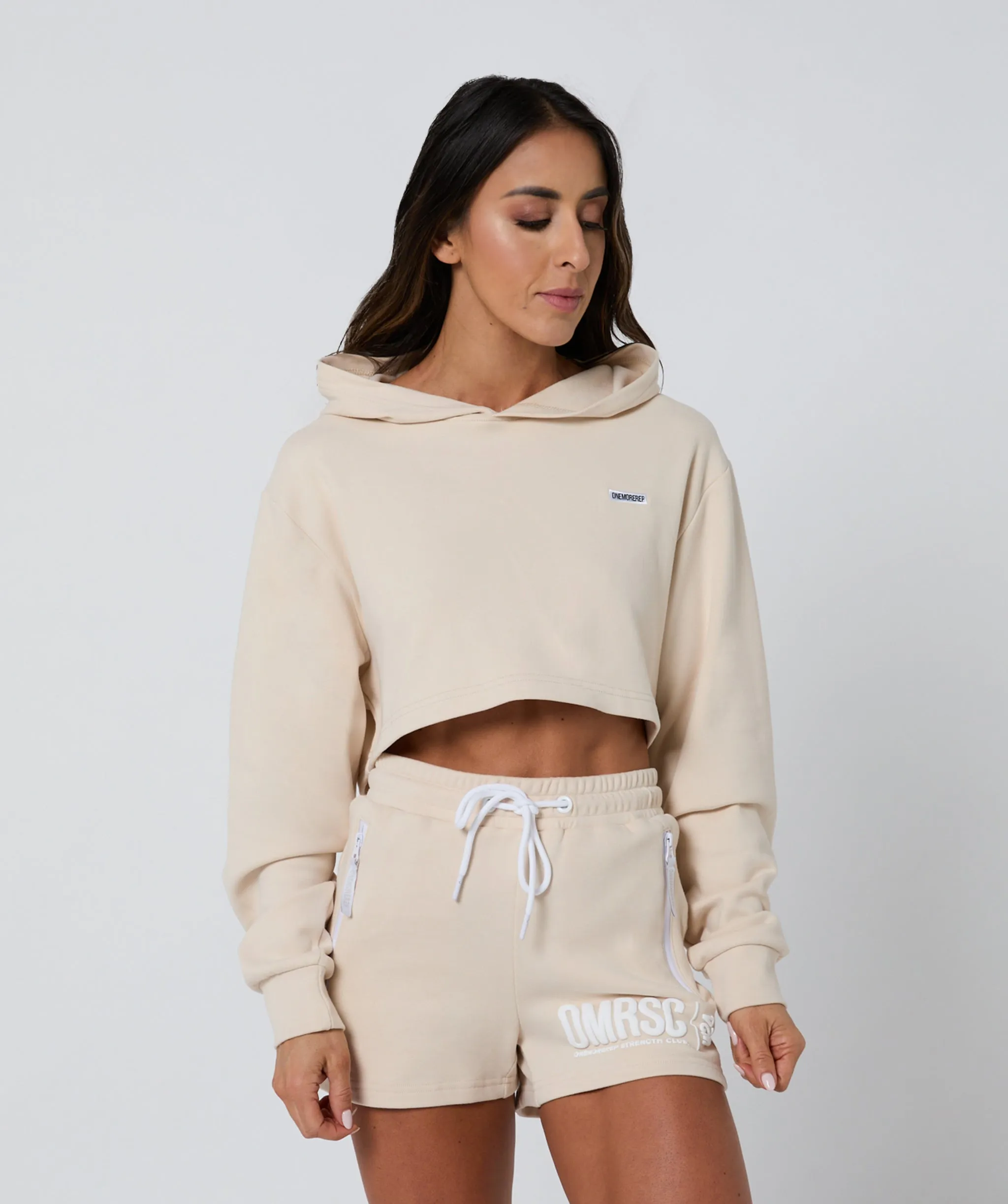 Ambition Crop Hoodie Bone