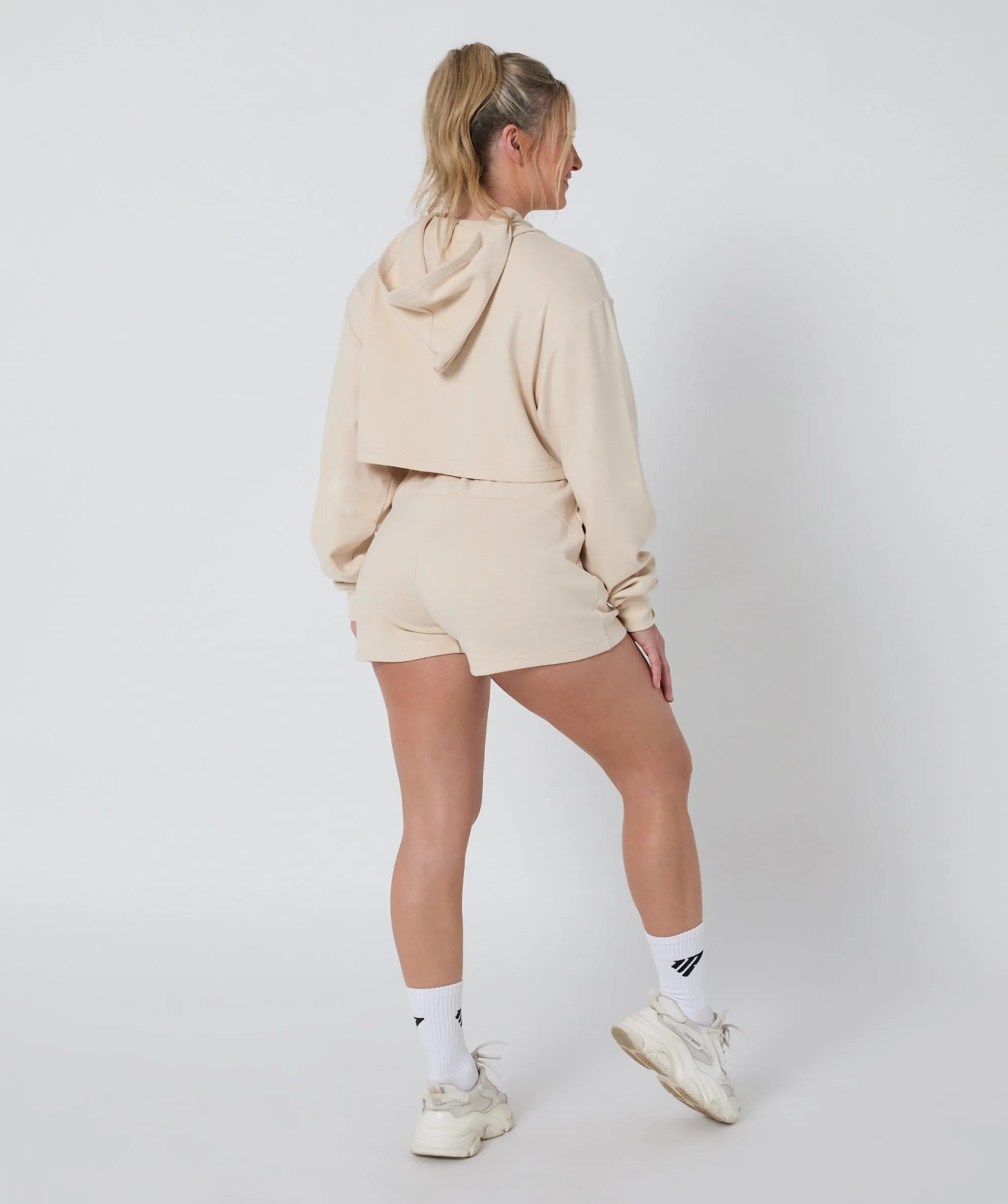 Ambition Crop Hoodie Bone