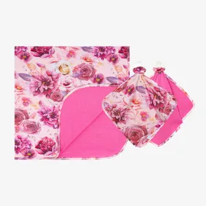 Amira & Solid Color Raspberry Rose - Patoo & Lovey Set Posh Peanut