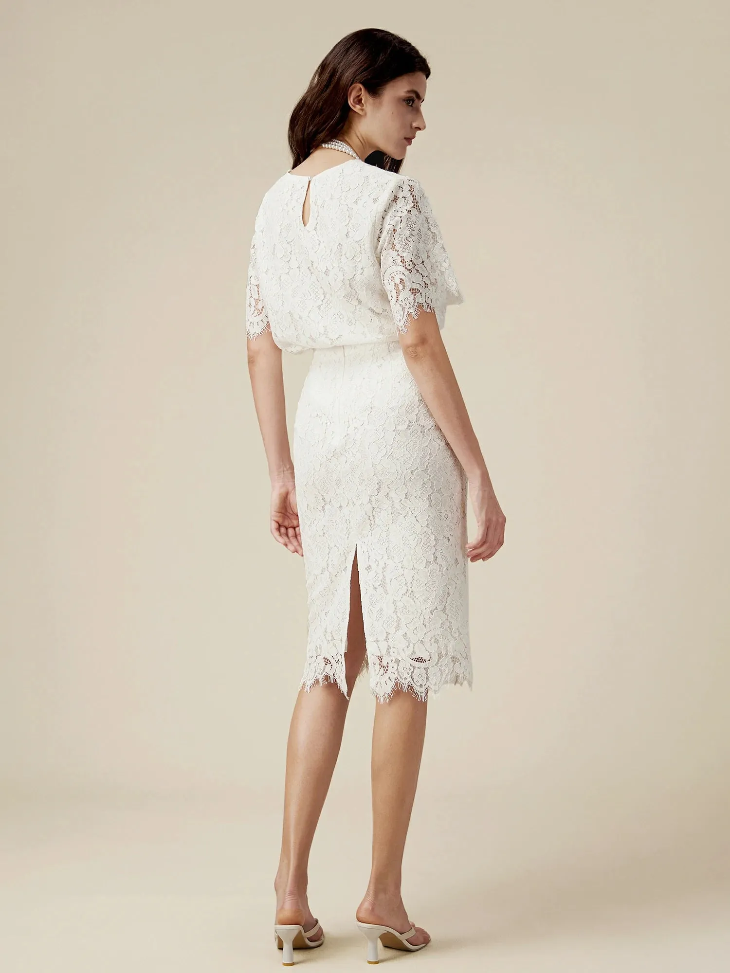 Amoretu Cotton Short Sleeve Lace Top