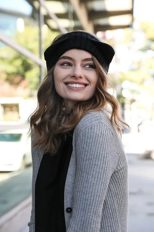 Animal Ear Knit Crochet Headband (2 Colors)