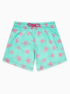 Aqua Bravo Boy Palm Tree Swim Shorts