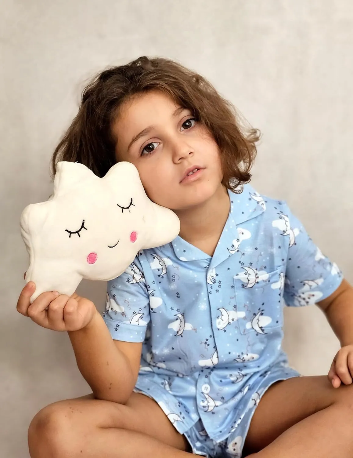Arshiner Girls Pajamas Sets Short Sleeve Kids Pjs Button Down Sleepwear