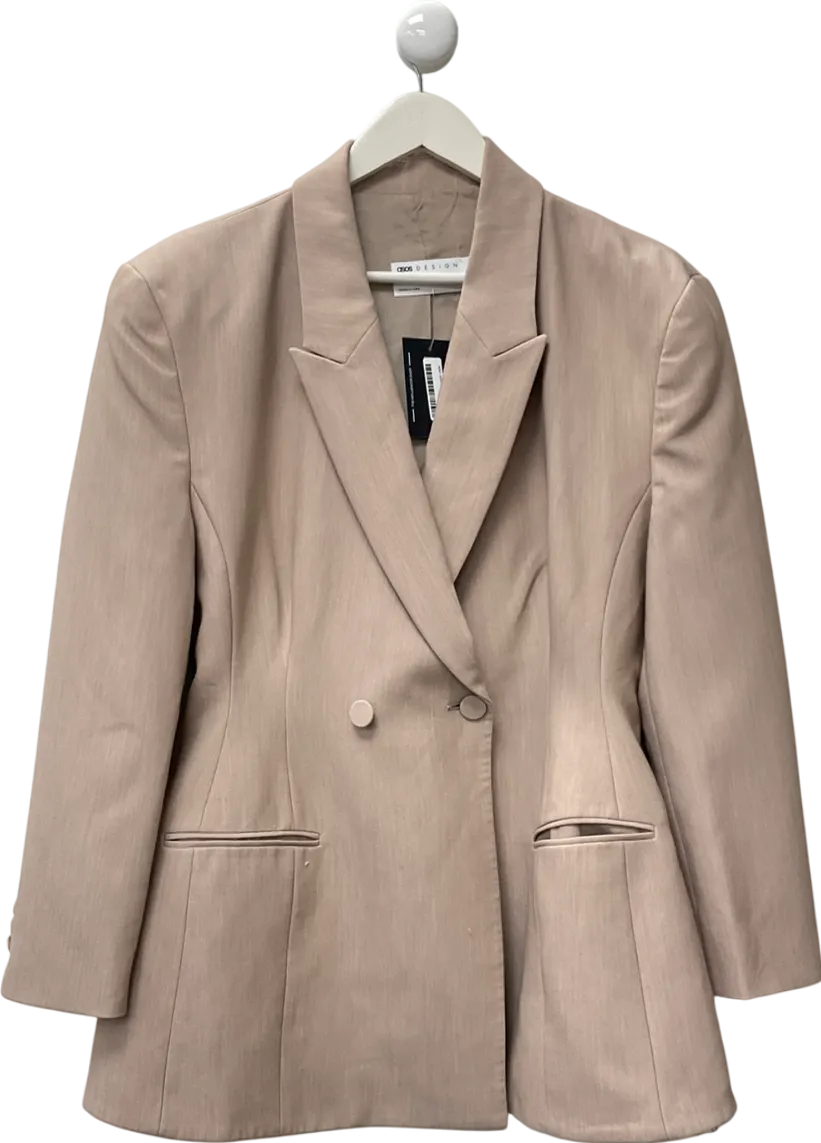 ASOS Double Breasted Beige Blazers UK 16