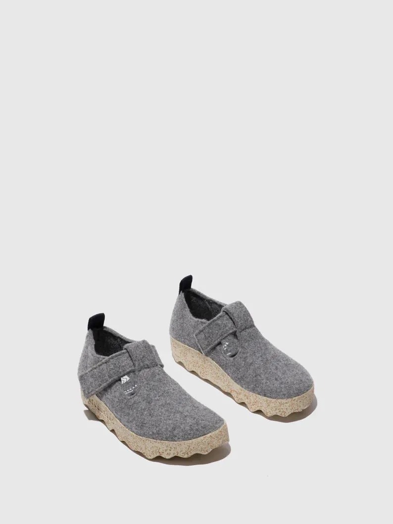AsPortuguesas Women's Cate Mary Jane Shoes Tweed/Felt Concrete