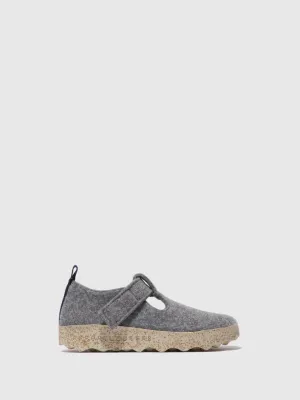 AsPortuguesas Women's Cate Mary Jane Shoes Tweed/Felt Concrete