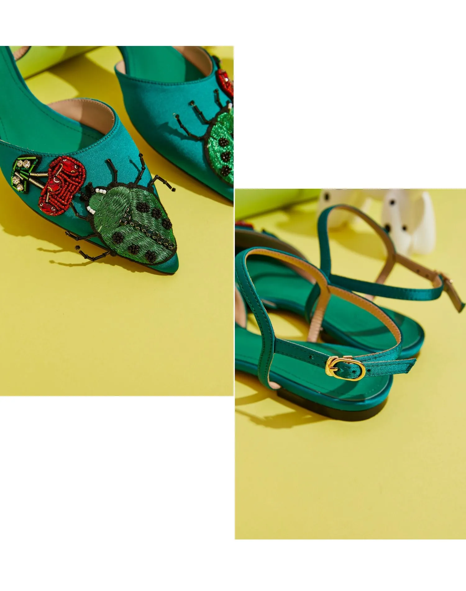 B-FEI original design sweet fruit insects cute sandals single shoes leather- Beatriz