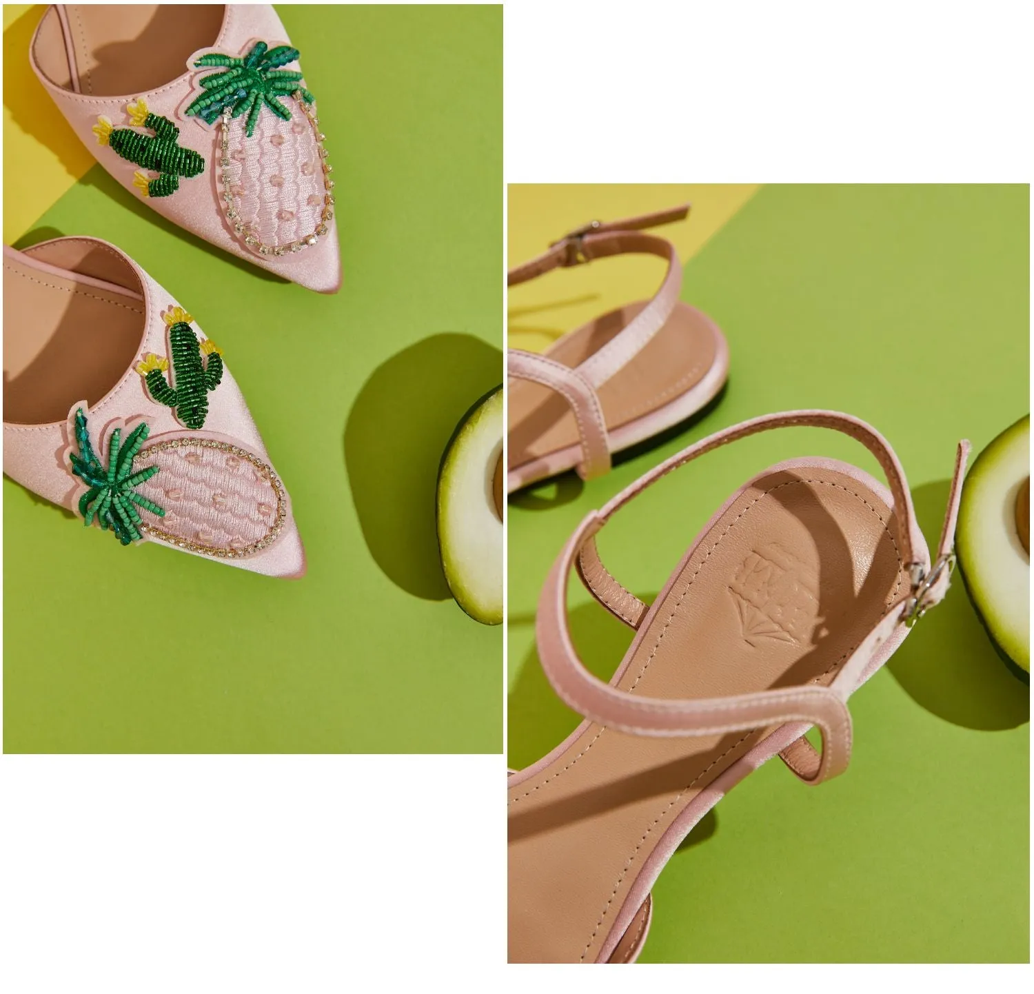 B-FEI original design sweet fruit insects cute sandals single shoes leather- Beatriz