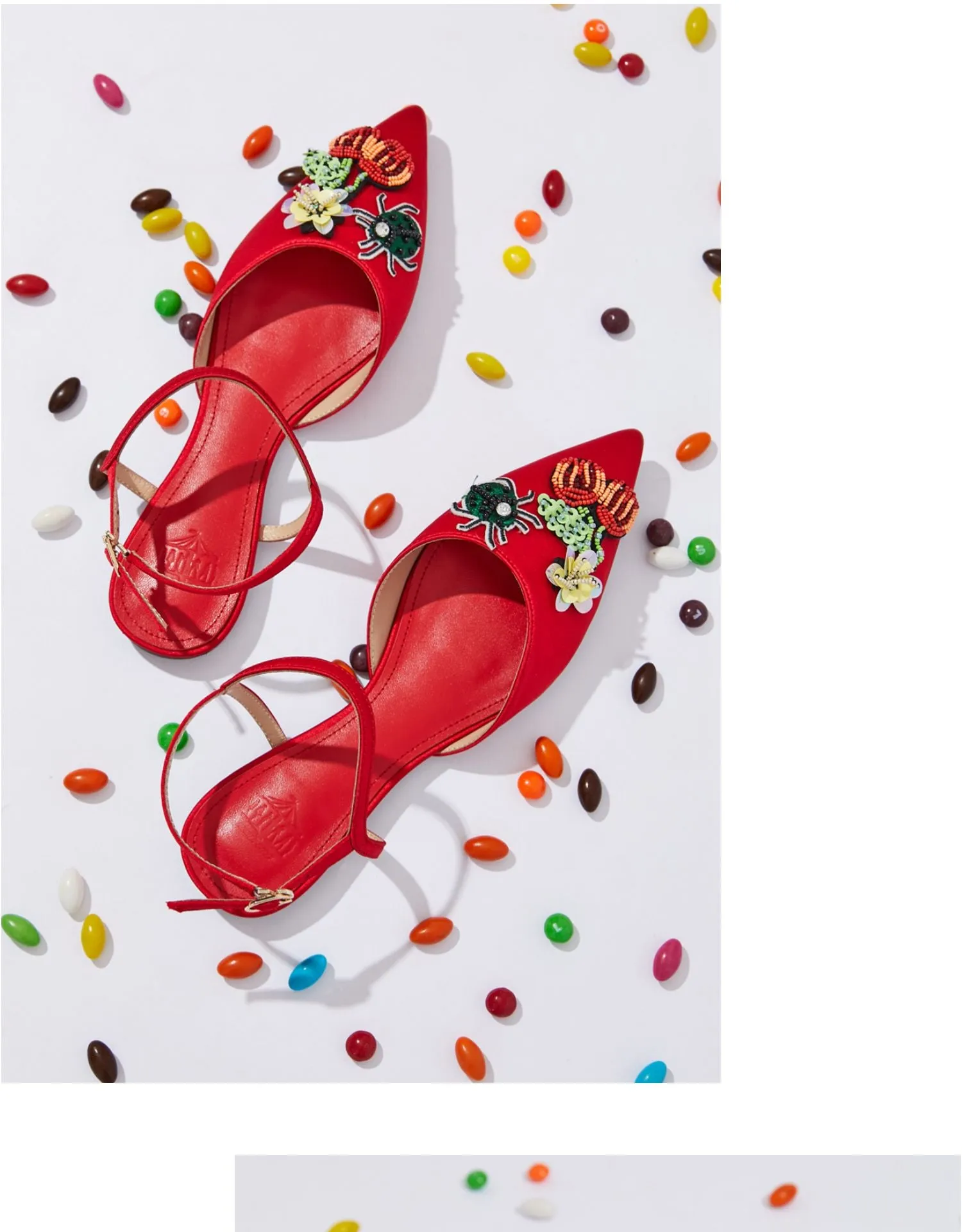 B-FEI original design sweet fruit insects cute sandals single shoes leather- Beatriz