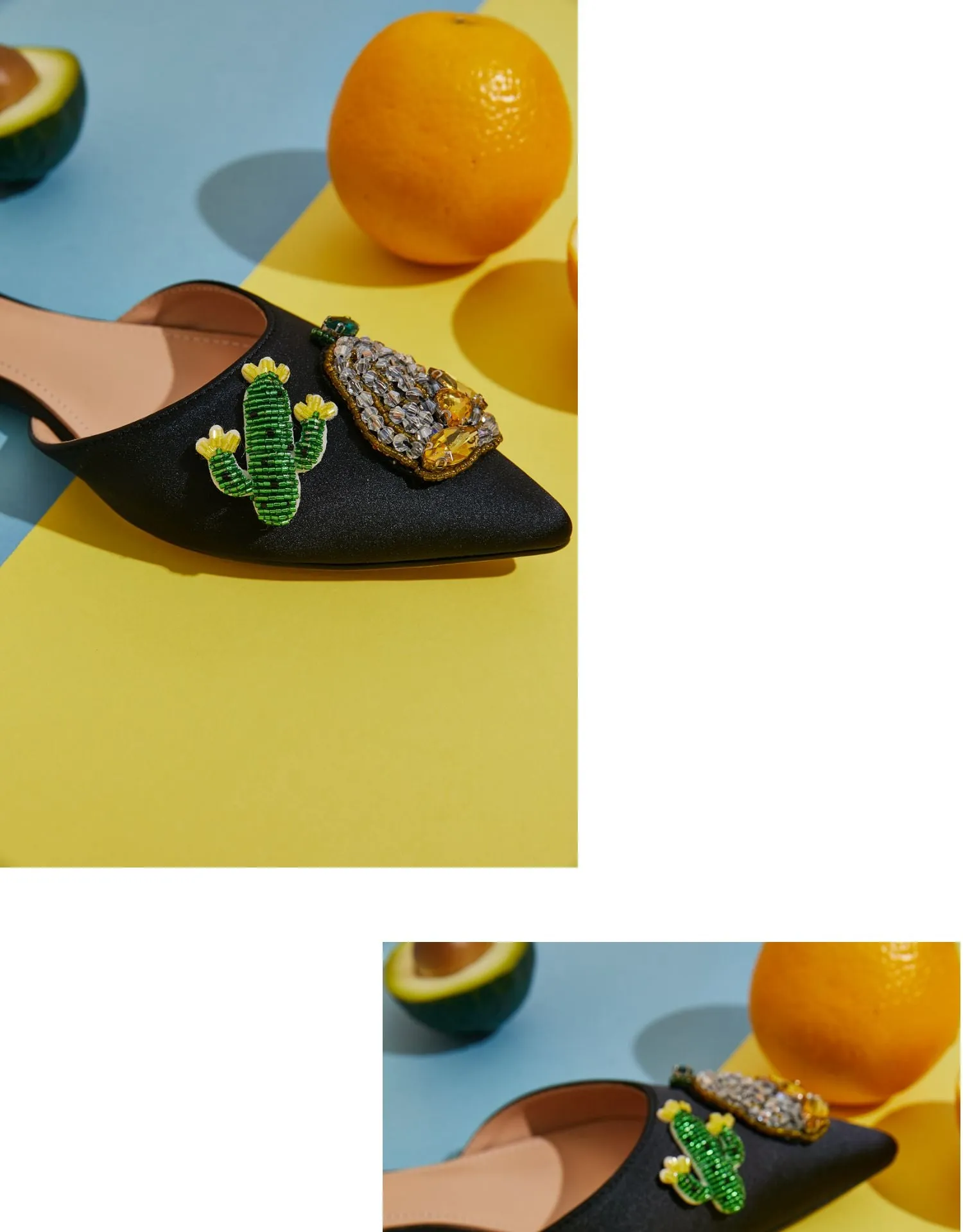 B-FEI original design sweet fruit insects cute sandals single shoes leather- Beatriz