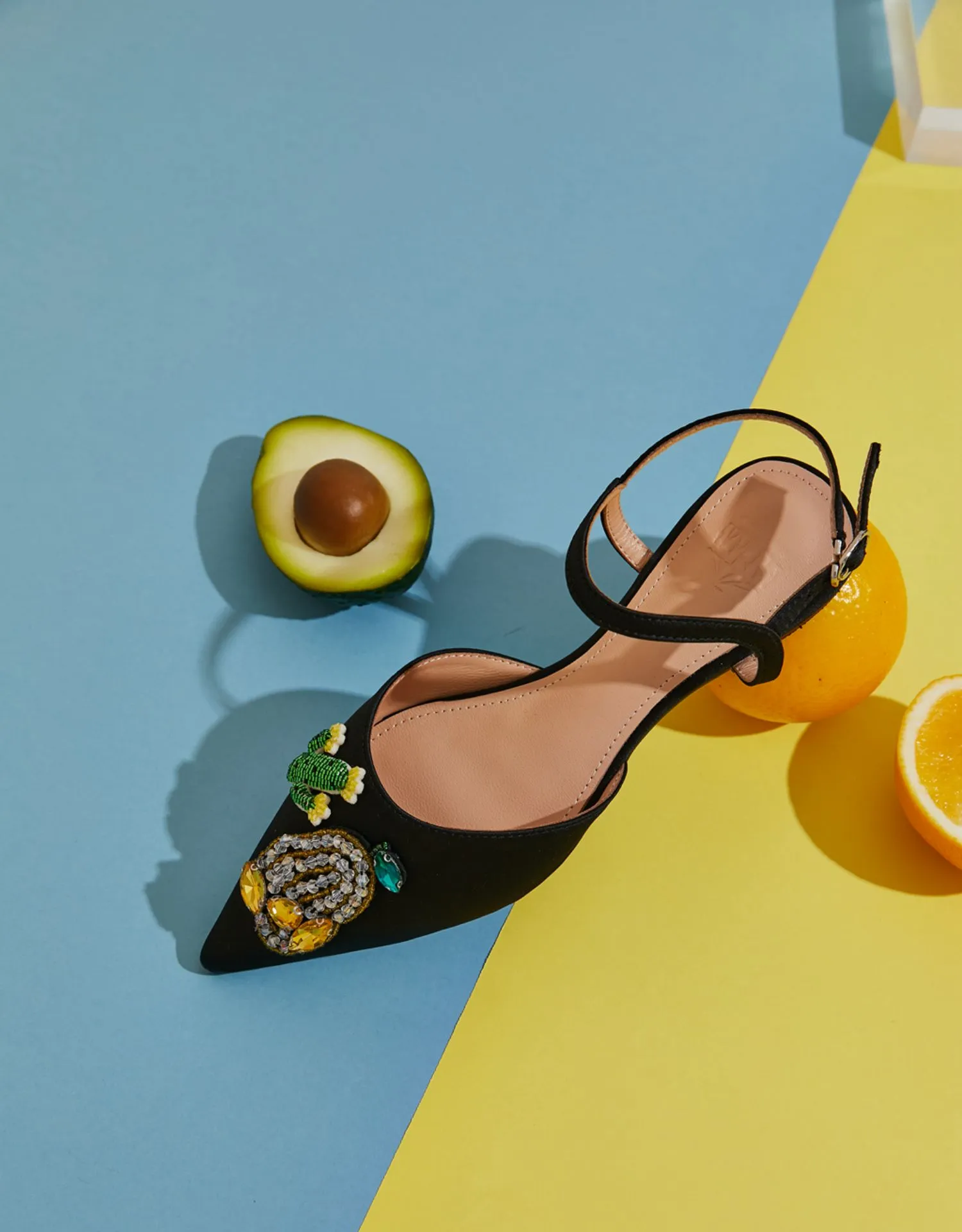 B-FEI original design sweet fruit insects cute sandals single shoes leather- Beatriz