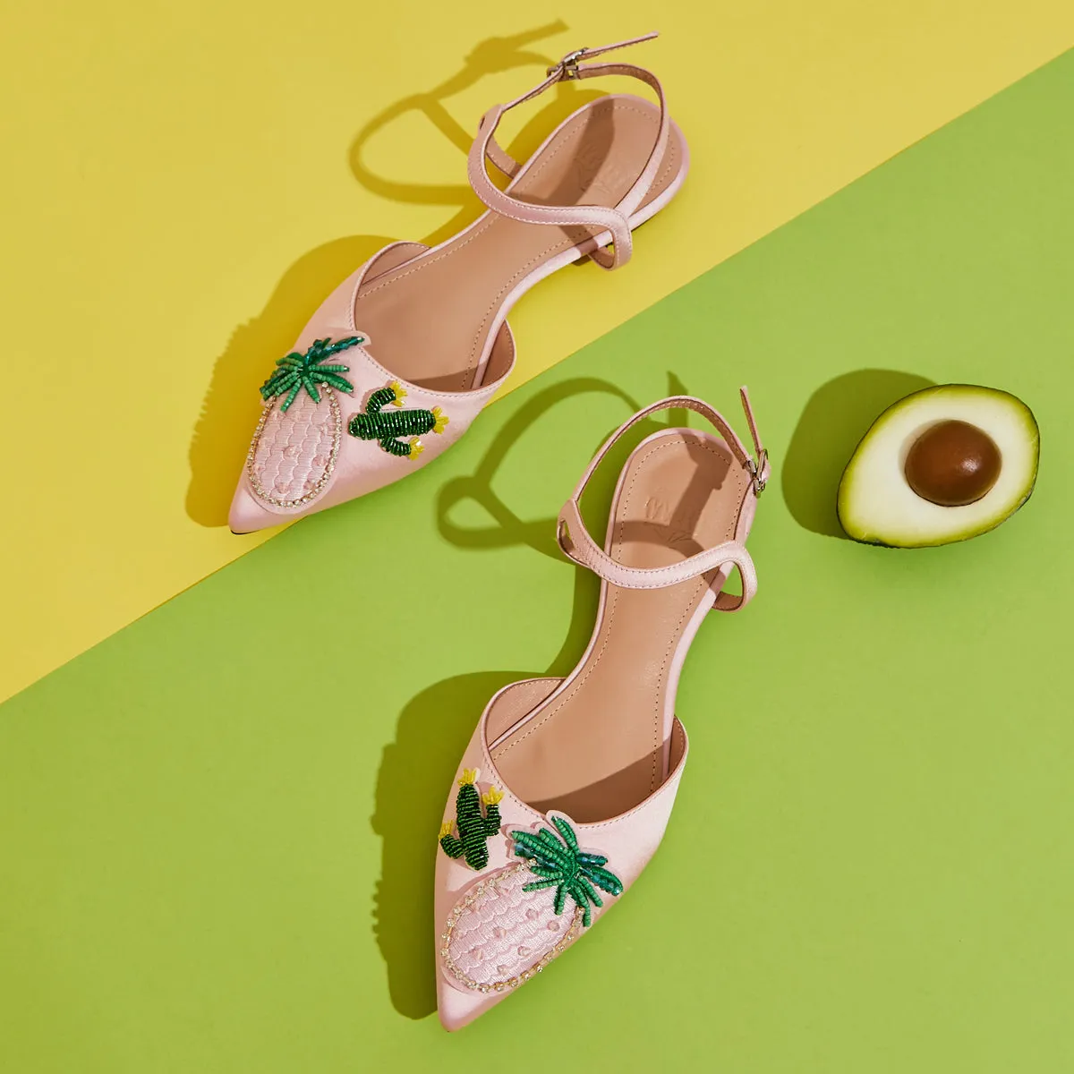 B-FEI original design sweet fruit insects cute sandals single shoes leather- Beatriz