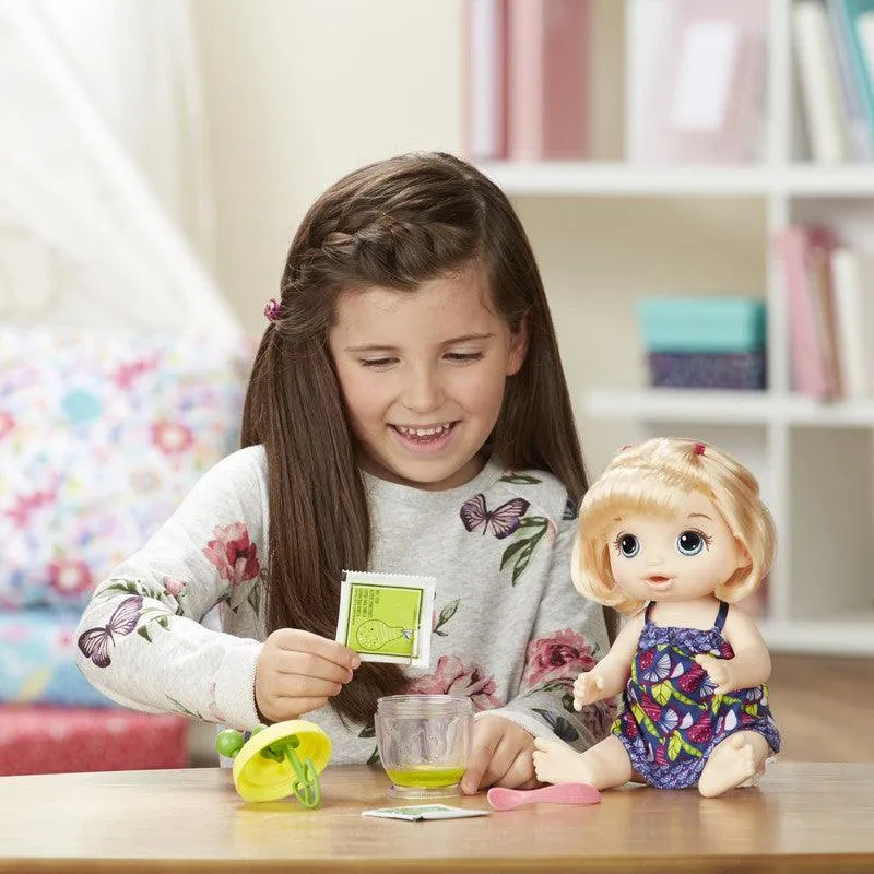 Baby Alive Sweet Spoonfuls Baby Blonde Hair Doll, Powdered Food n Diaper Refill, Toy for Kids 3 Years Old n Up