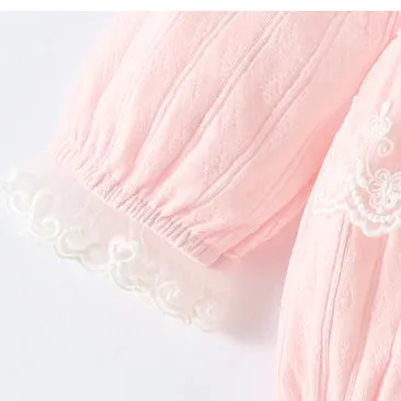 Baby Girls Bow Lace Rompers Wholesale 23020648