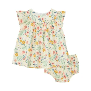 Baby Girls Buttercup Yellow Floral Dress Set