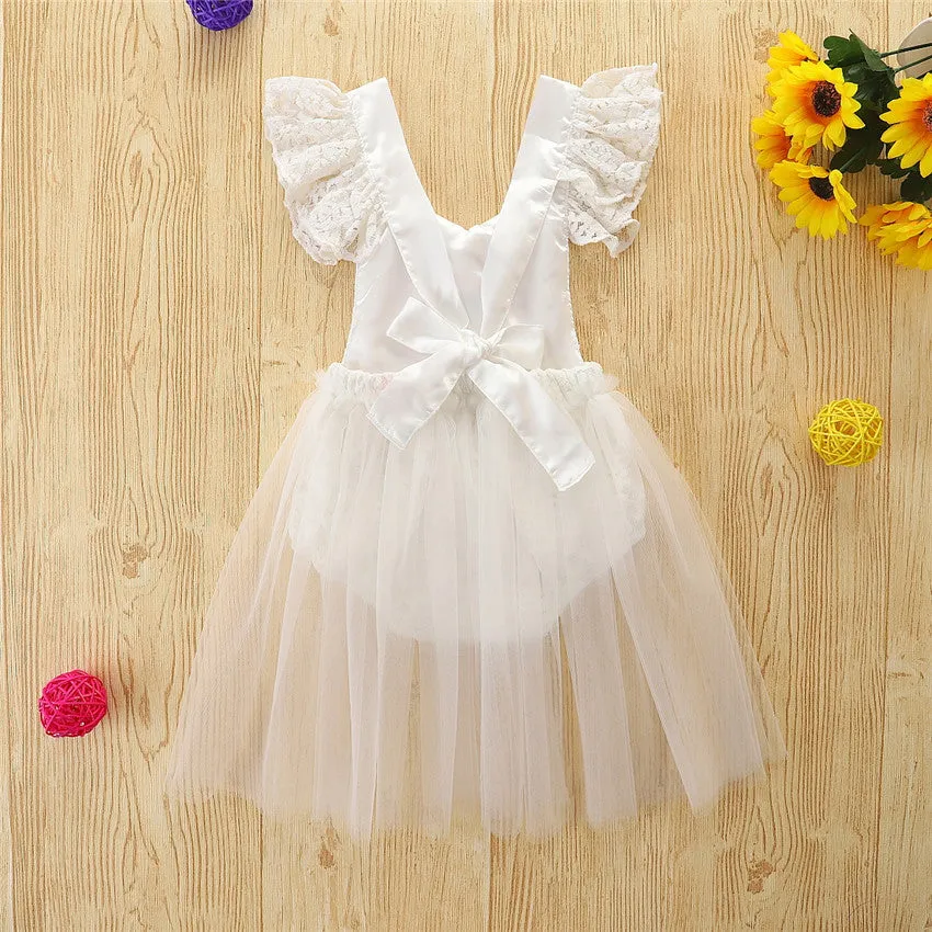 Baby Girls Rainbow Lace Rompers Wholesale 220322280