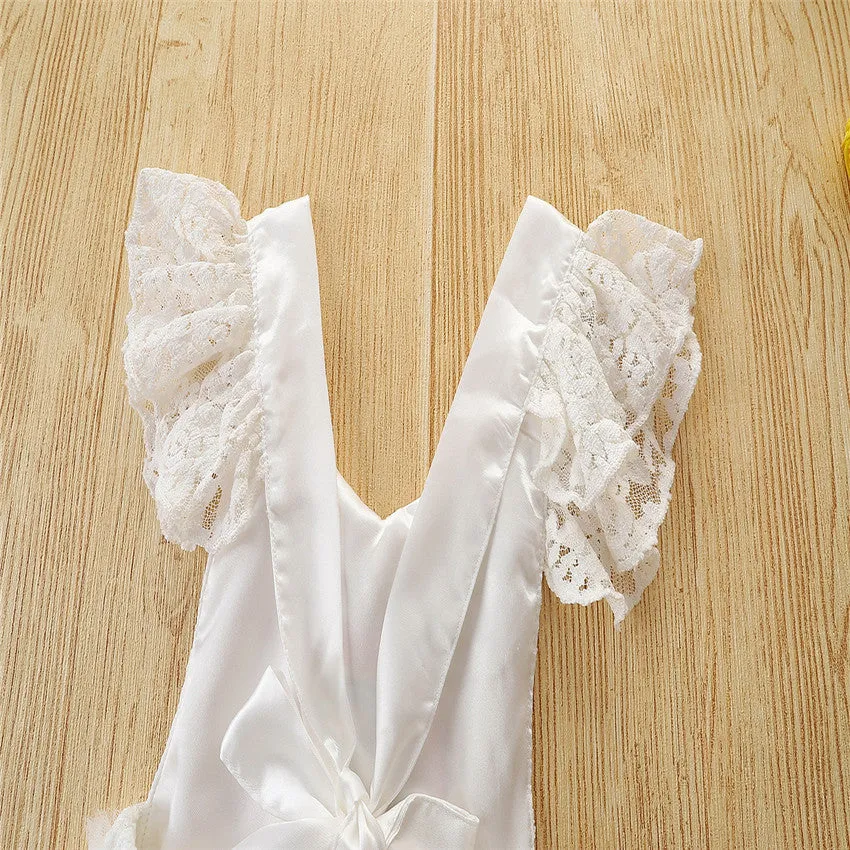 Baby Girls Rainbow Lace Rompers Wholesale 220322280