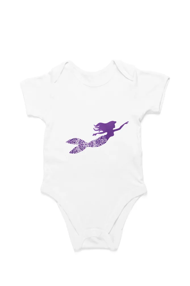 Baby Rompers with Mermaid Mandala Art - Soft & Stylish for Little Ones
