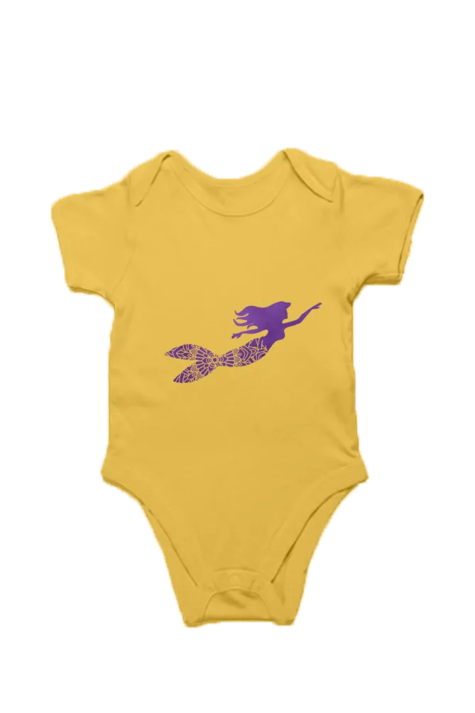 Baby Rompers with Mermaid Mandala Art - Soft & Stylish for Little Ones