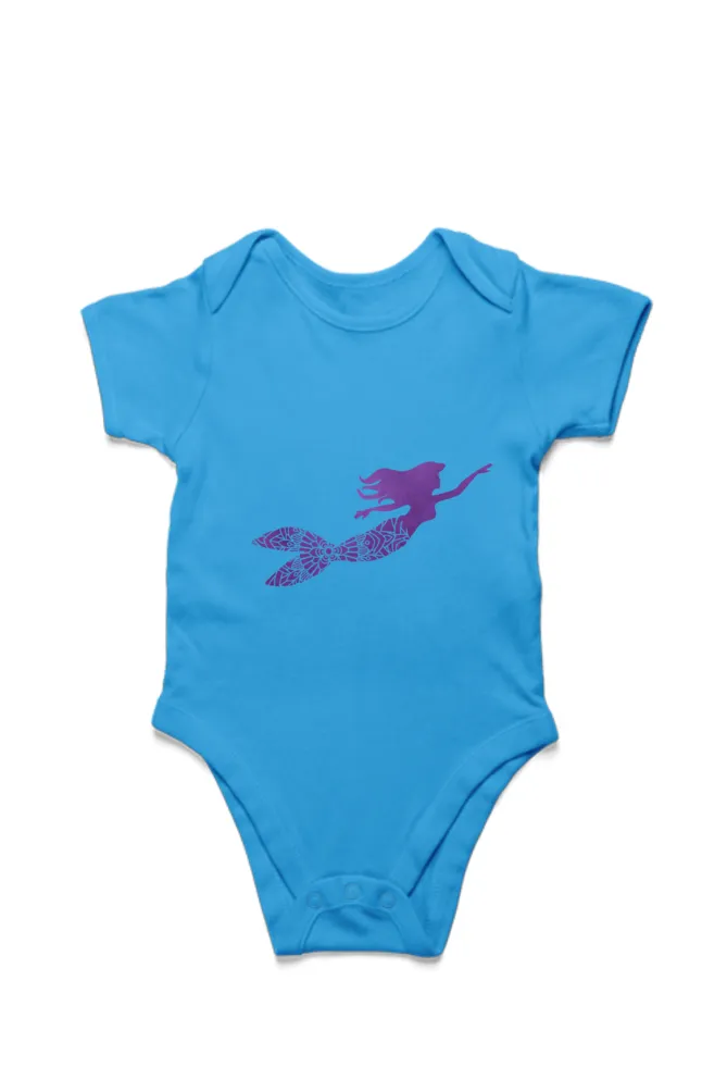 Baby Rompers with Mermaid Mandala Art - Soft & Stylish for Little Ones